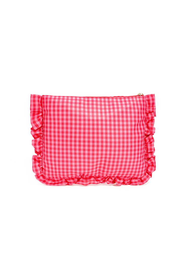 Marin Checkered Ipad Sleeve / Pink