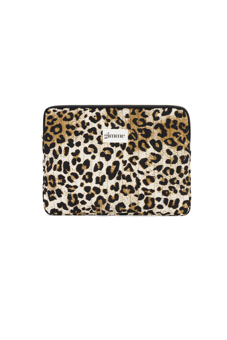 Zizi Leopard Laptop Sleeve / Brown