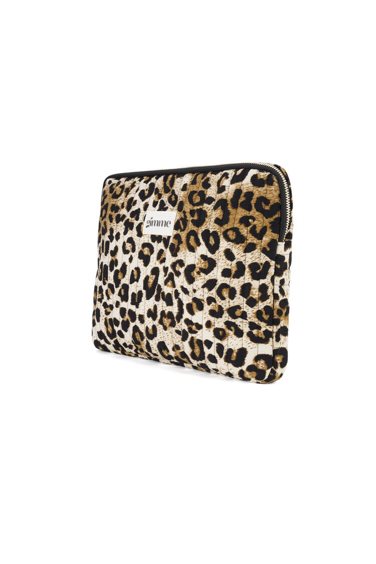 Zizi Leopard Laptop Sleeve / Brown