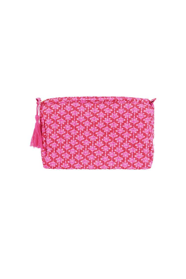 Stella Boho Floral Pouch / Pink