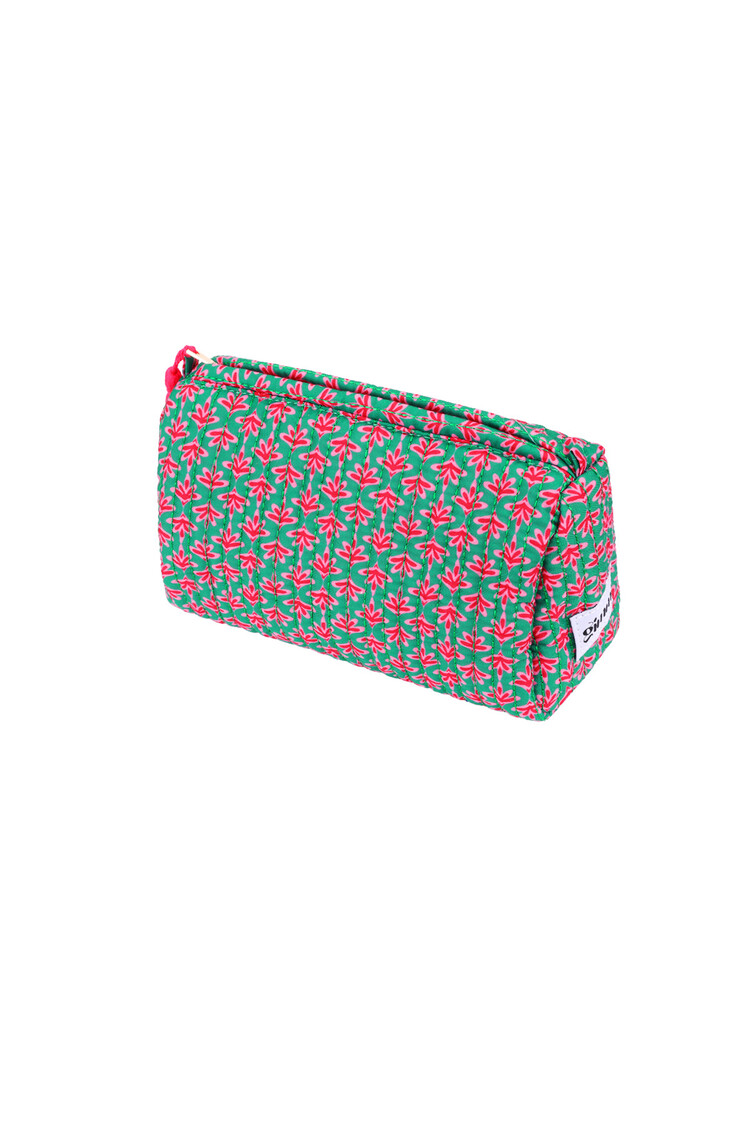 Stella Boho Floral Pouch / Green