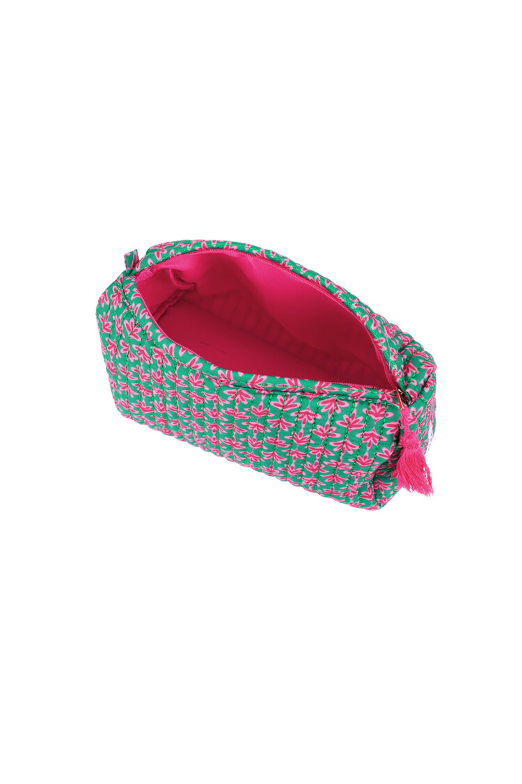 Stella Boho Floral Pouch / Green