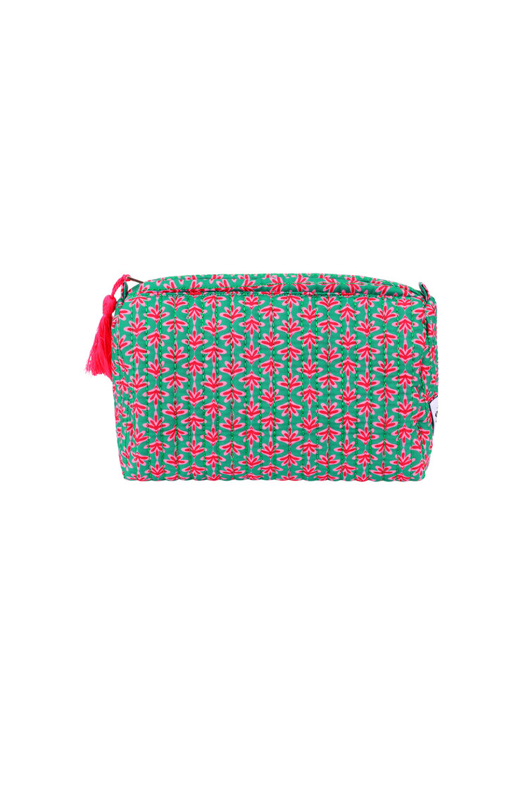 Stella Boho Floral Pouch / Green