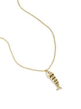 Gold Detailed Fish Necklace