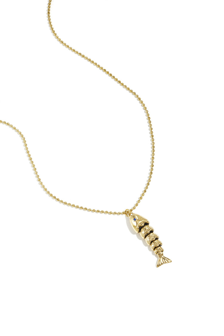 Gold Detailed Fish Necklace
