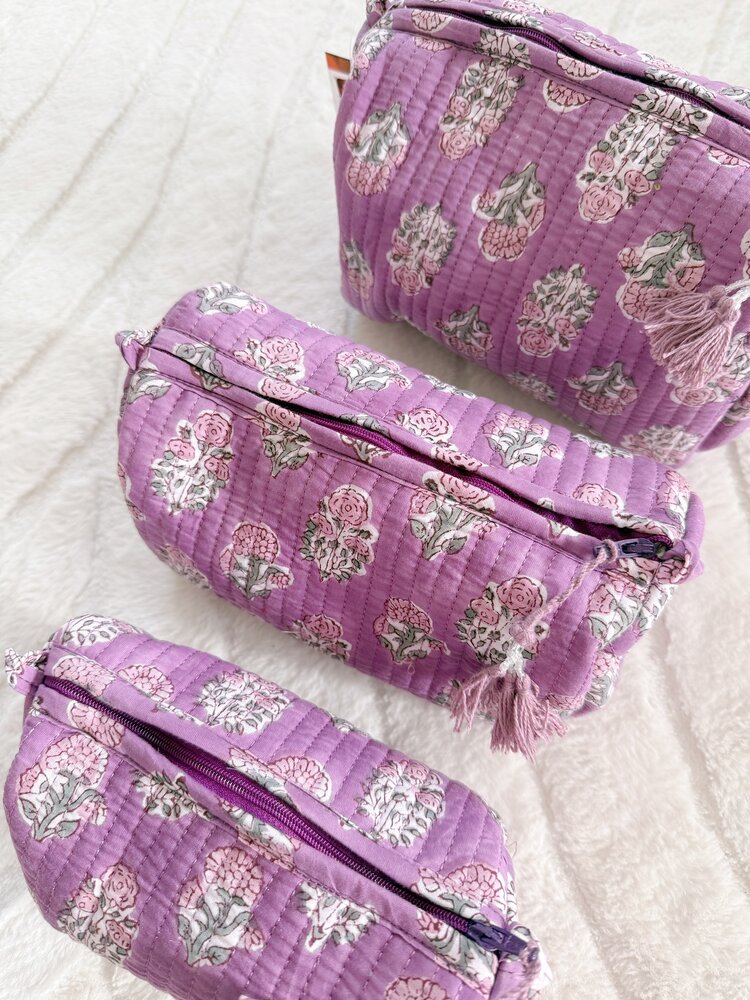 Bali Flower Pouch / Purple