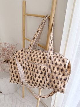 Yasmina Flower Travel Bag / Beige