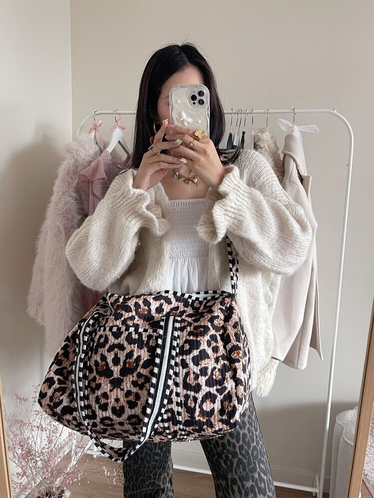 Yasmina Leopard Travel Bag / Brown