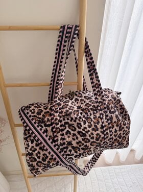 Yasmina Leopard Travel Bag / Brown