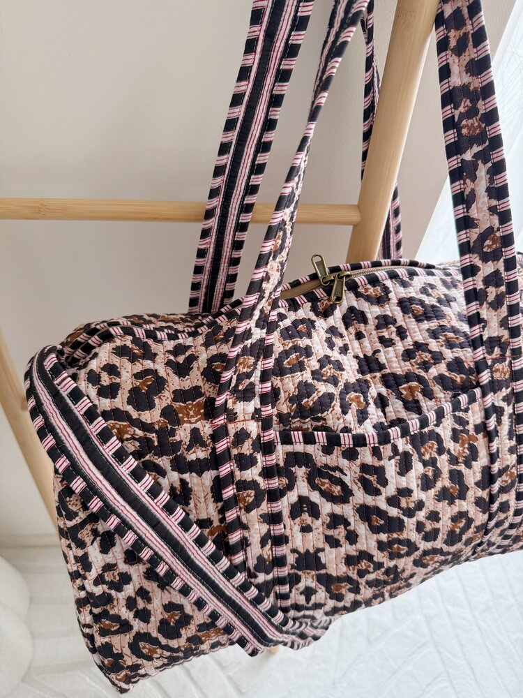 Yasmina Leopard Travel Bag / Brown