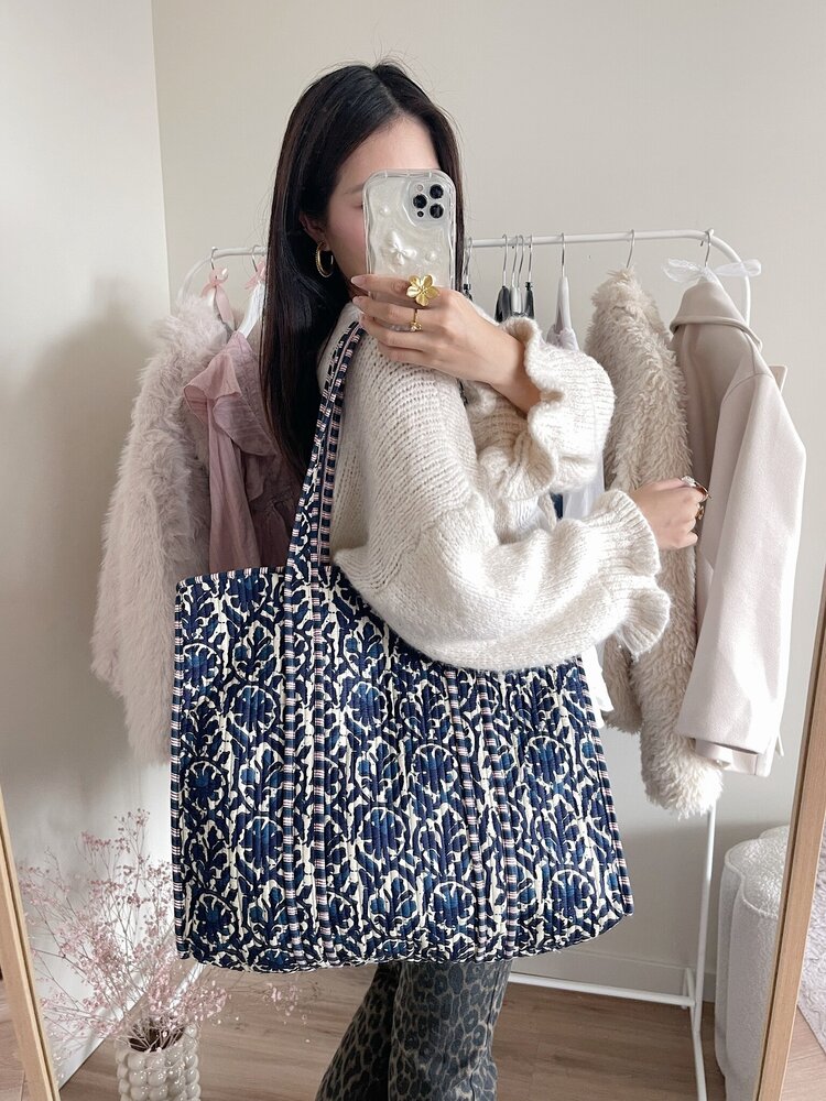 Macie Tiger Shopper Bag / Pink
