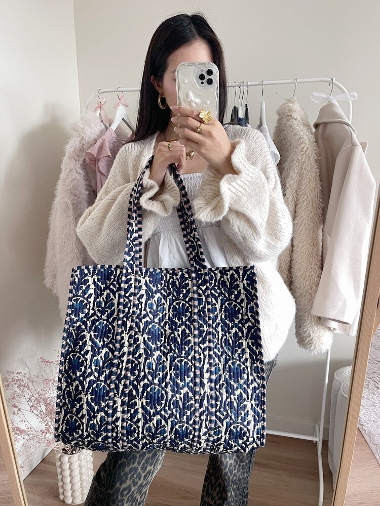 Macie Flower Shopper Bag / Yellow