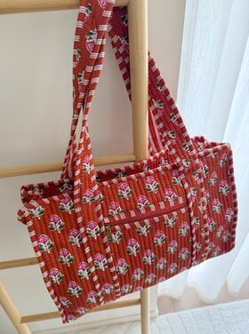 Phleur Flower Shopper Bag / Terracotta