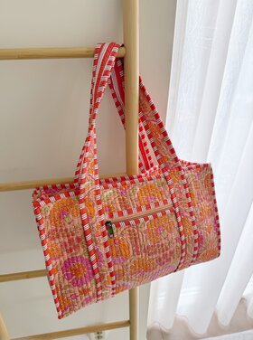 Phleur Flower Shopper Bag / Orange