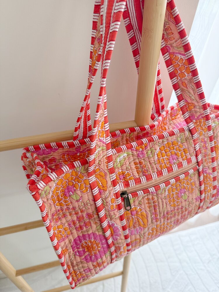 Phleur Flower Shopper Bag / Orange