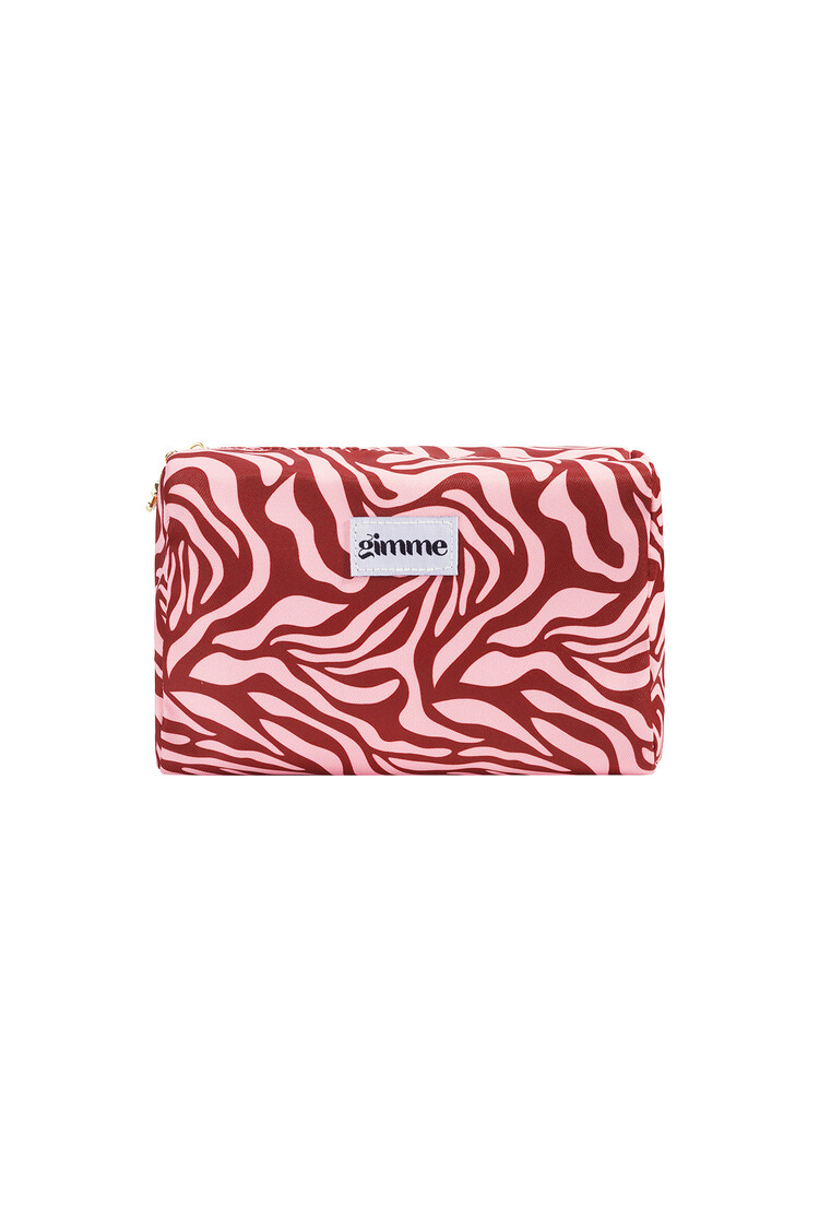 Giana Swirl Toiletry Bag / Burgundy & Pink