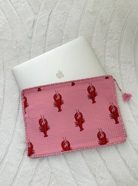 Evia Plain Lobster Laptop Sleeve / Pink (16 inch)