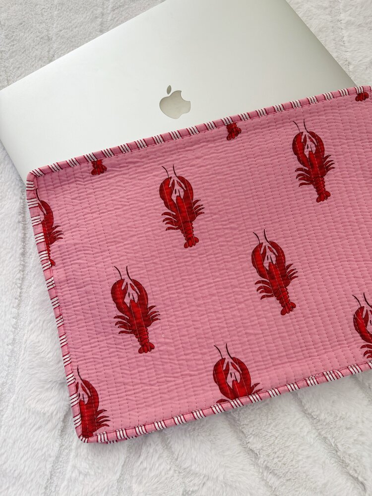 Evia Plain Lobster Laptop Sleeve / Pink (16 inch)