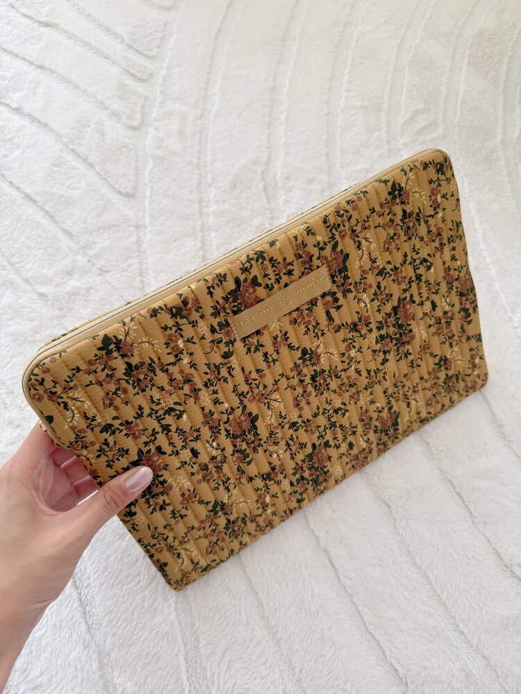 Belin Flower Laptop Sleeve / Mustard Yellow (13 inch)