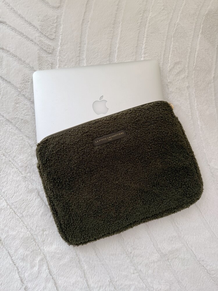 Belin Teddy Laptop Pouch / Dark Green