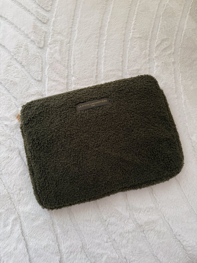 Belin Teddy Laptop Pouch / Dark Green