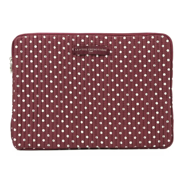 Belin Polkadot Laptop Sleeve / Burgundy (14 inch)