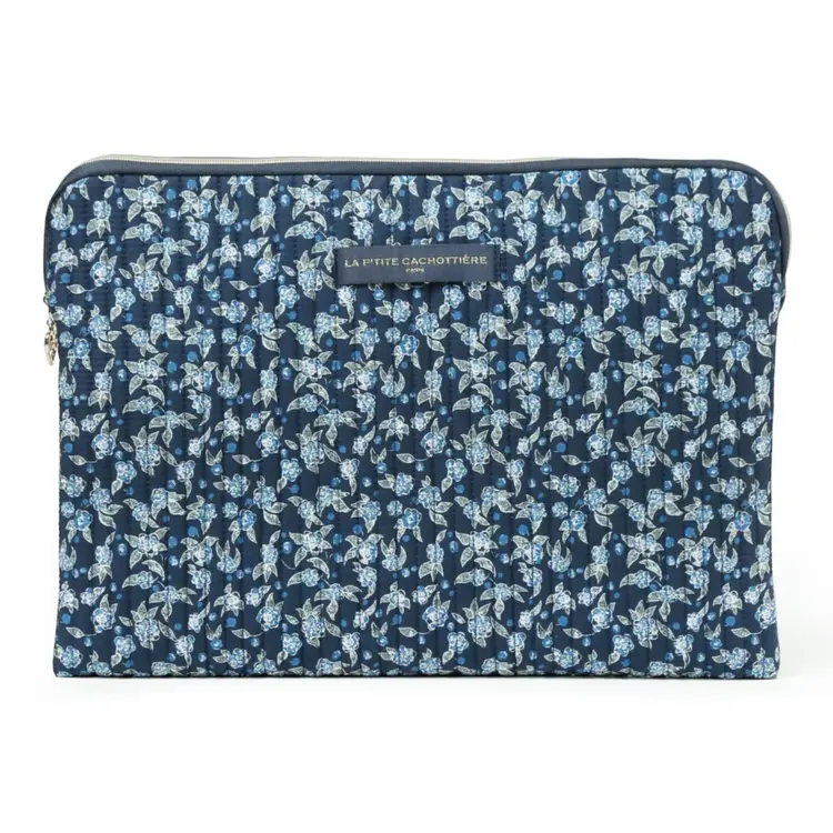 Belin Flower Laptop Sleeve / Navy Blue (14 inch)