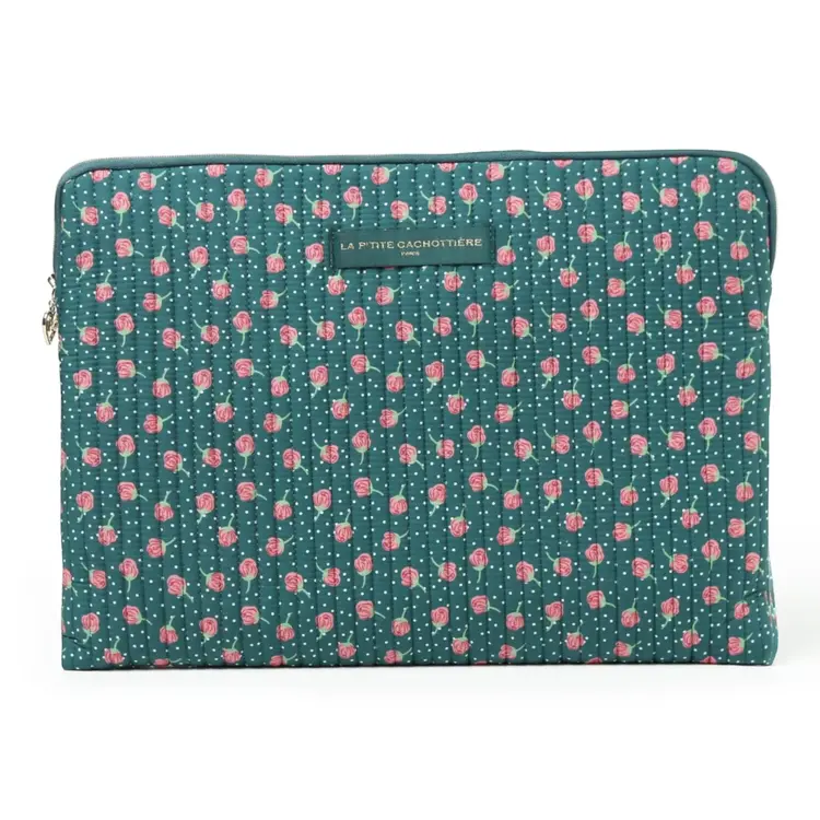 Belin Flower Laptop Sleeve / Teal Blue (14 inch)