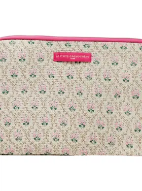 Belin Flower Laptop Sleeve / Light Green & Pink (14 inch)