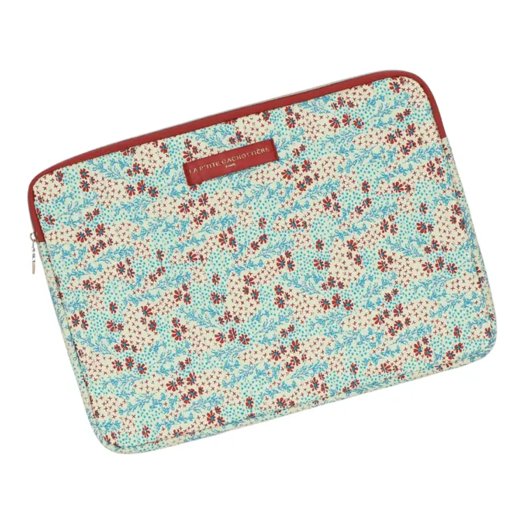 Belin Flower Laptop Sleeve / Blue & Red (14 inch)