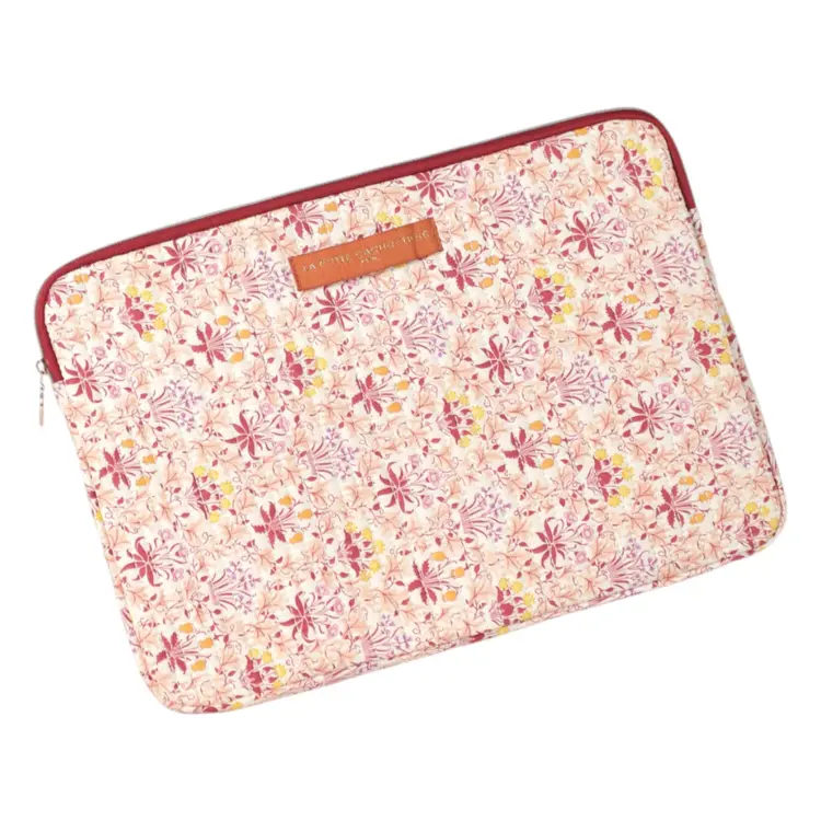 Belin Flower Laptop Sleeve / Orange & Red (14 inch)