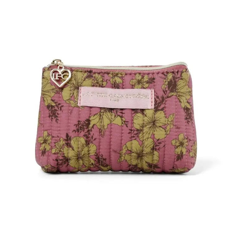 Ava Flower Wallet Pouch / Dusty Pink