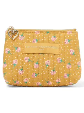 Ava Flower Wallet Pouch / Mustard Yellow