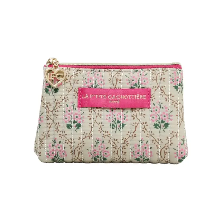 Ava Flower Wallet Pouch / Light Green