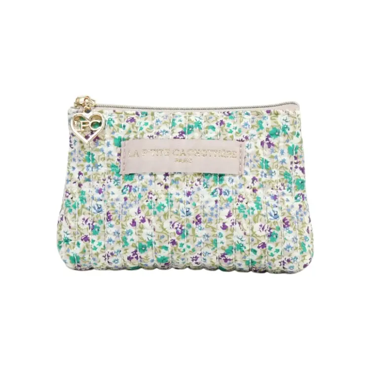 Ava Flower Wallet Pouch / Green