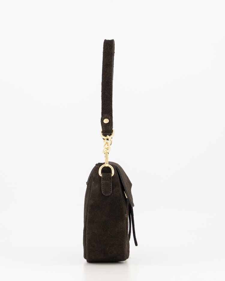 Lulu Moon Bag / Suede Dark Brown