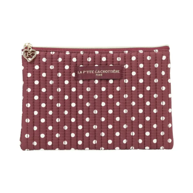 Lizzie Flower Pouch / Burgundy