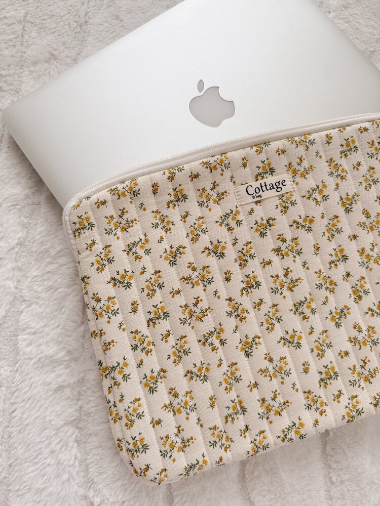 Cara Flower Laptop Sleeve / Yellow (13 inch)