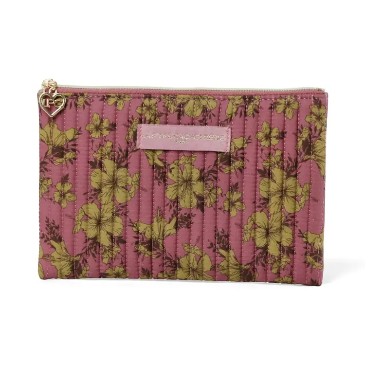 Lizzie Flower Pouch / Dusty Pink