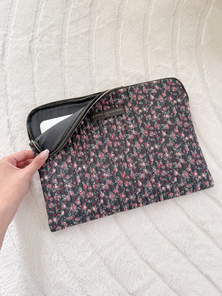Belin Flower Laptop Sleeve / Charcoal (14 inch)