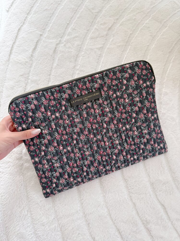 Belin Flower Laptop Sleeve / Charcoal (14 inch)