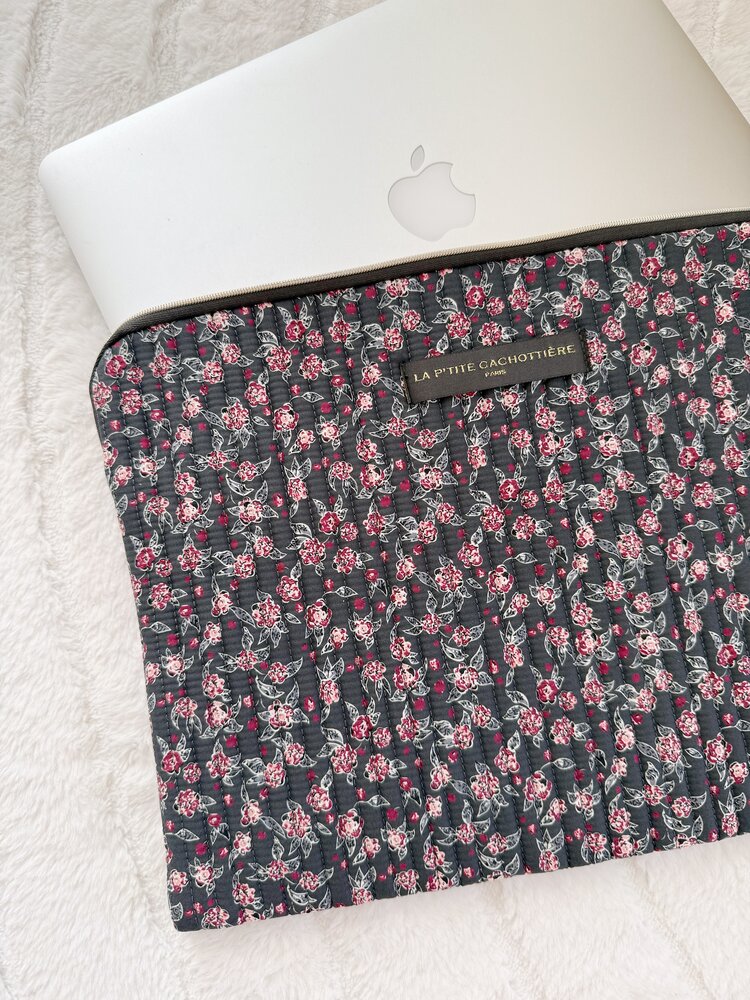Belin Flower Laptop Sleeve / Charcoal (14 inch)