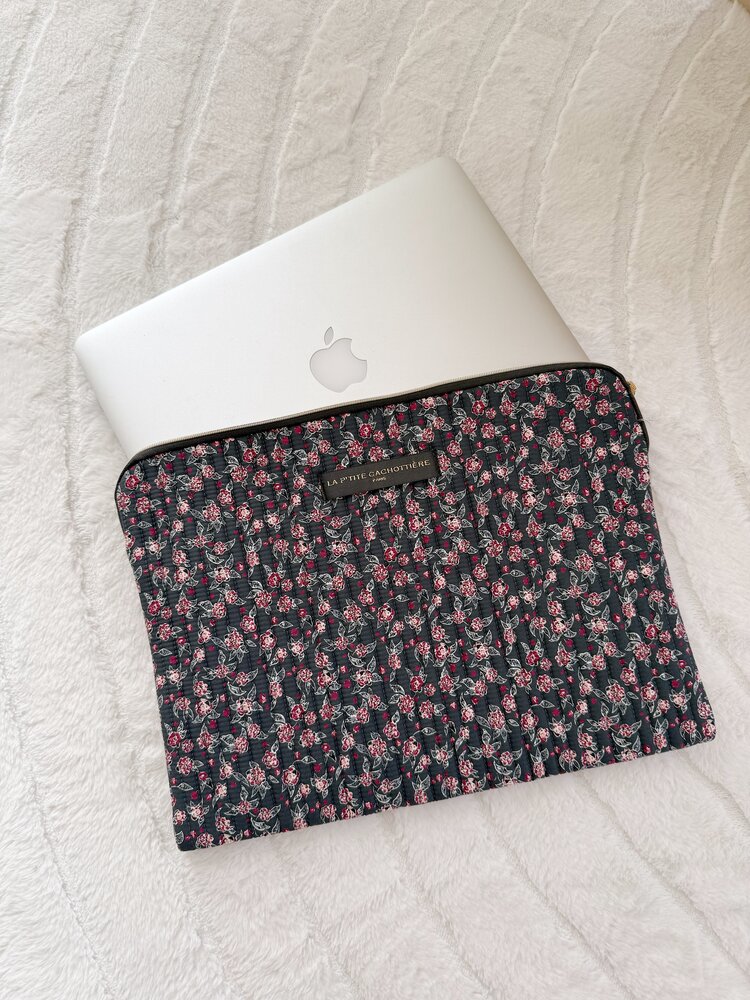 Belin Flower Laptop Sleeve / Charcoal (14 inch)