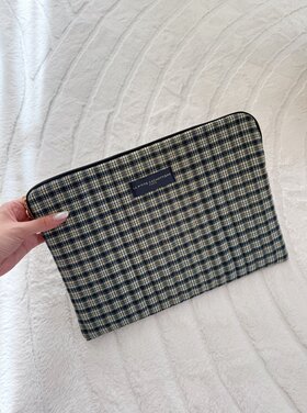 Belin Checkered Laptop Sleeve / Charcoal (14 inch)