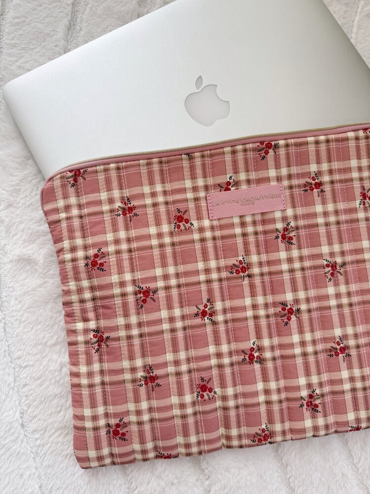 Belin Checkered Laptop Sleeve / Pink (14 inch)