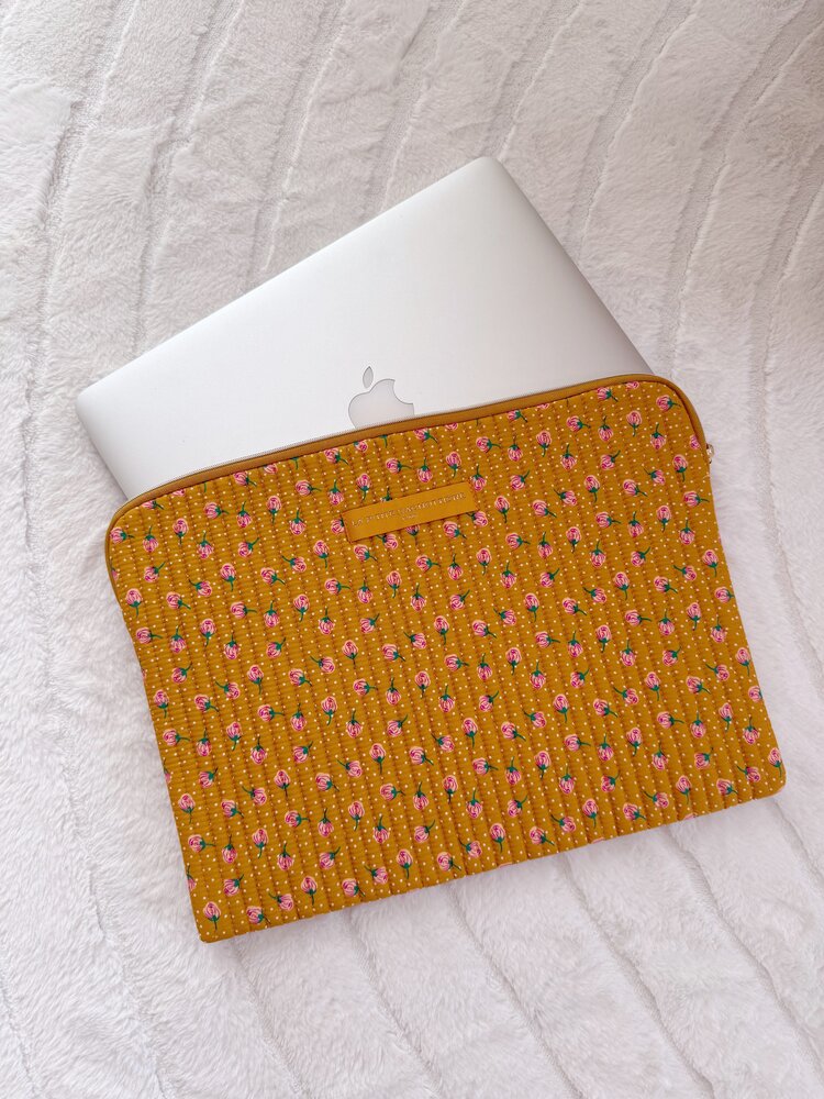 Belin Flower Laptop Sleeve / Yellow (14 inch)