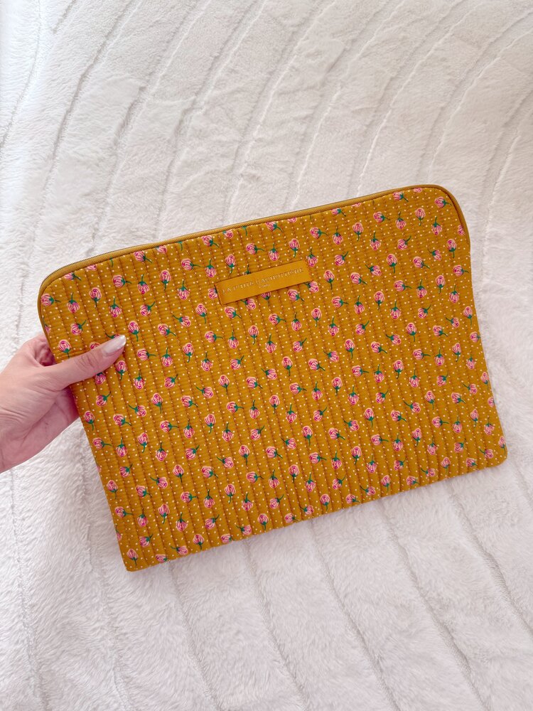 Belin Flower Laptop Sleeve / Yellow (14 inch)