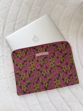 Belin Flower Laptop Sleeve / Dusty Pink (14 inch)