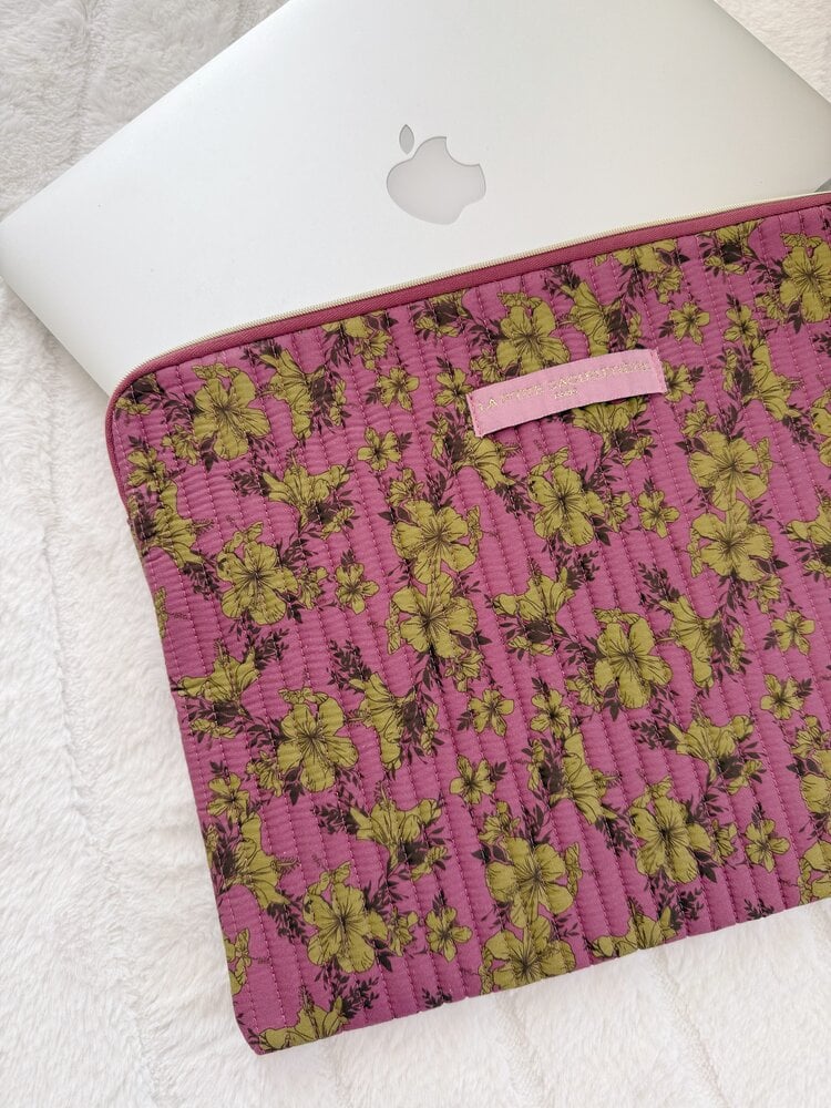 Belin Flower Laptop Sleeve / Dusty Pink (14 inch)