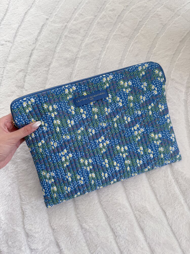 Belin Flower Laptop Sleeve / Ocean Blue (14 inch)